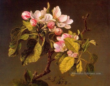 romantique romantisme Tableau Peinture - Fleur de pommier romantique fleur Martin Johnson Heade